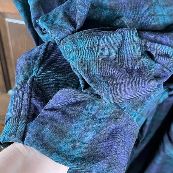 Abercrombie & Fitch Viyella Men's Robe Sz M Vintage Wool Blend Blackwatch Plaid - Picture 3 of 11